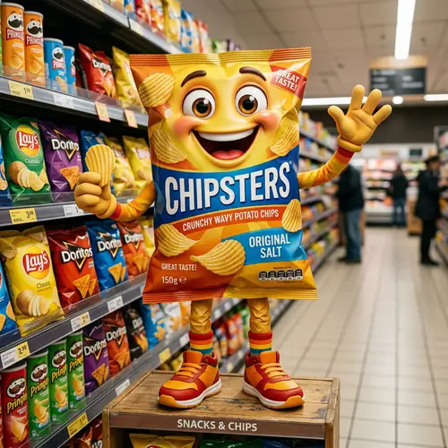Creative Character Potato Chips Snack | Brand Name