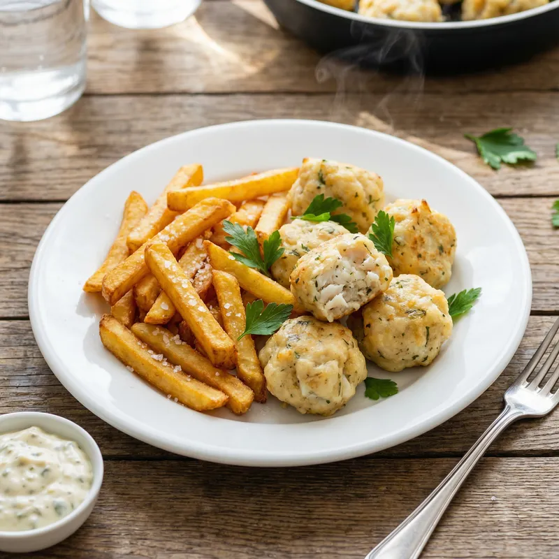 Delicious Fish Balls with Crispy Fries Recipe