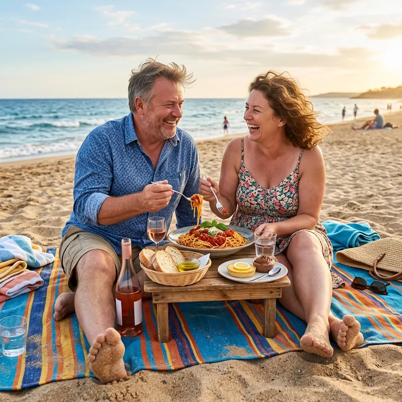 Summertime Feasting by the Sea | Enjoying Spaghetti, Bread & Desserts