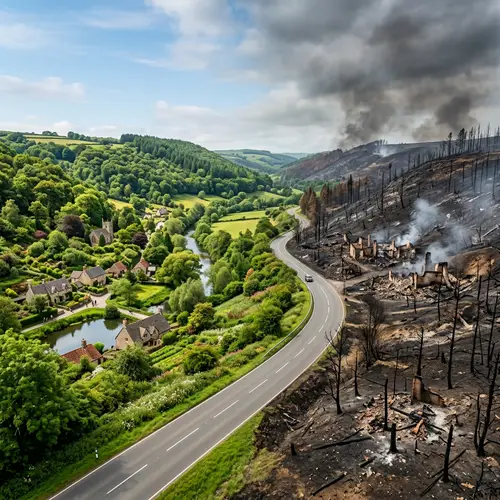 Contrasting Landscapes: Beauty vs. Destruction