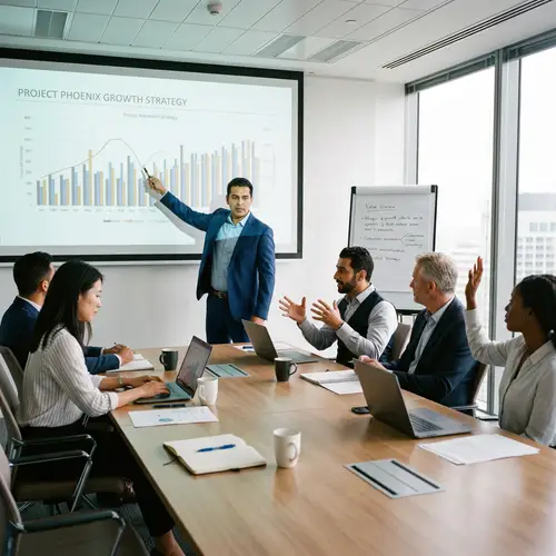 Diverse Professionals in Realistic Meeting | Conference Room Scene