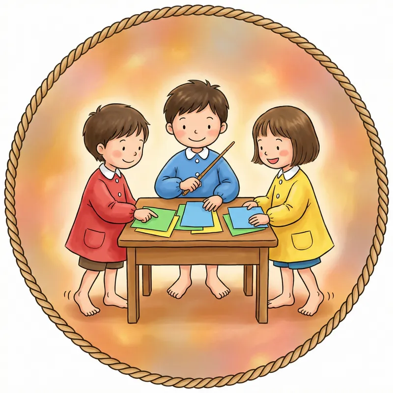 Joyful Classroom Scene with Children at Study