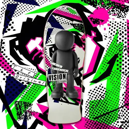 Skateboard Graphic Inspired by Vision Streetwear