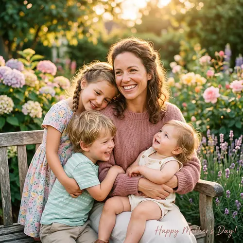 Heartwarming Portrait of Mary Cottee with Beautiful Children