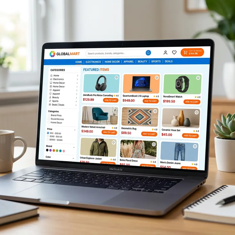 Create an Online Store | Electronics, Home Decor & Apparel