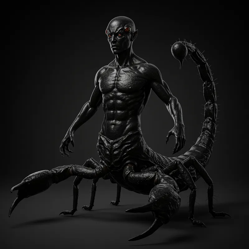 Black Scorpion Human Hybrid Creature