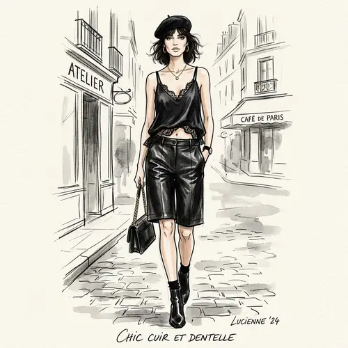 Stylish Long Leather Bermuda Shorts Design