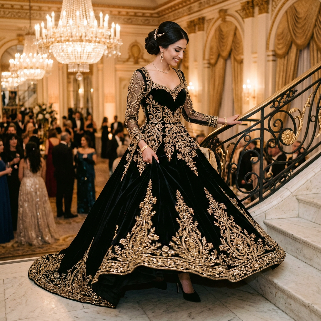 slim fit dress slacks THE SYBIL GOWN – HERVÉ LÉGER