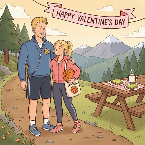Valentine's Cartoon Image for Couples