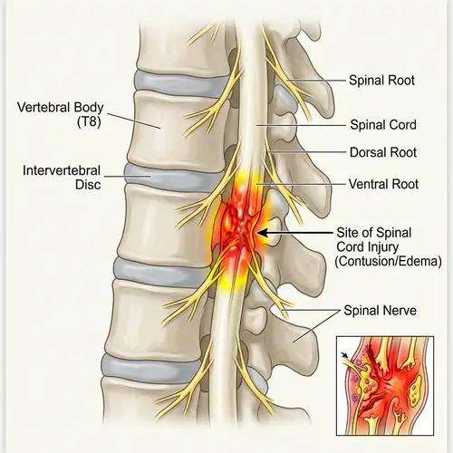 Spinal Cord Injury Medical Illustration