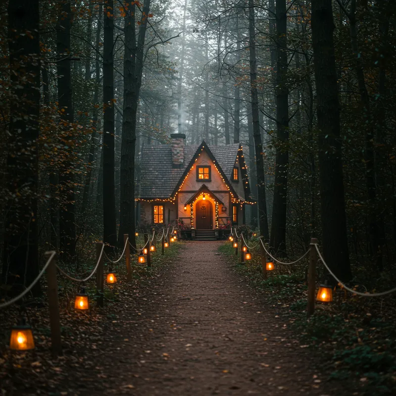 Wizard's Cozy Cottage at the Edge of the Woods