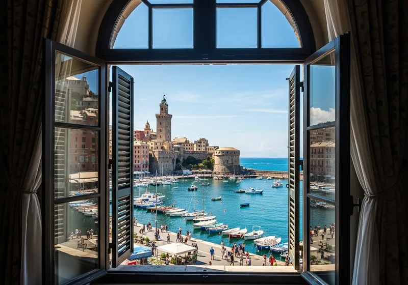 Stunning Harbor View from Genoa's Window