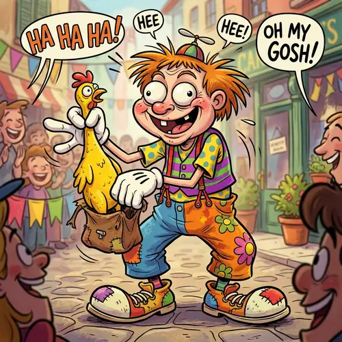 Cartoon-Style Character Performing Hilarious Prank | Fun Persona