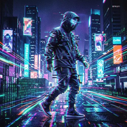 Glitched Modern High-Tech Figure