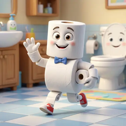 Animated 3D Toilet Paper Man: Fun & Creative Designs
