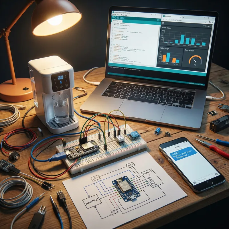Water Dispenser IoT Monitoring with Text Messaging | Node MCU