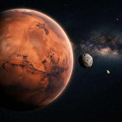 Red Planet with Two Moons