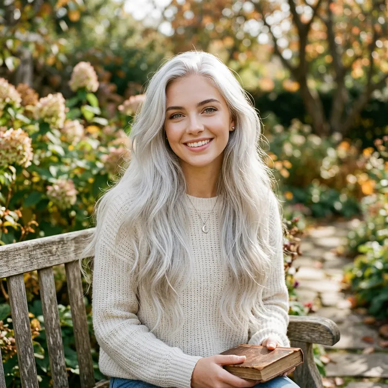 Silver Hair Beauty | Young Girl with Stunning Silver Hair Silver Hair Beauty | Young Girl with Stunning Silver Hair