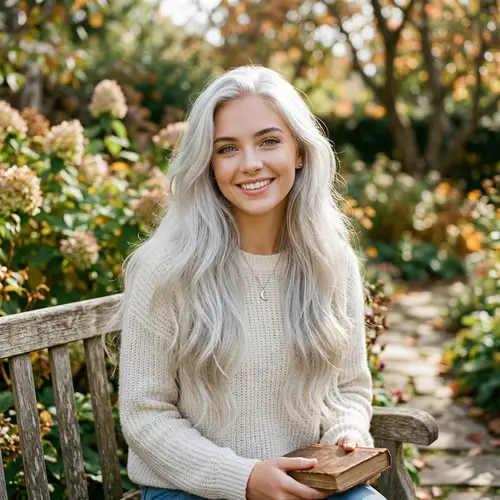 Silver Hair Beauty | Stunning Young Girl
