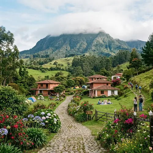 Peaceful Campground in Colombian Countryside | Monserrate Mountain View