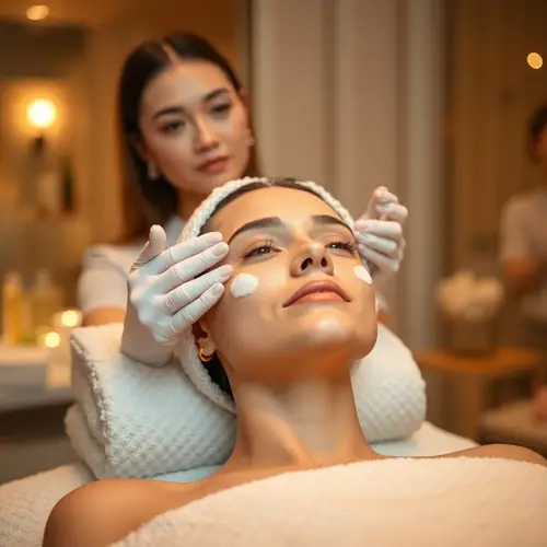 Relaxing Facial Cleansing at Modern Spa