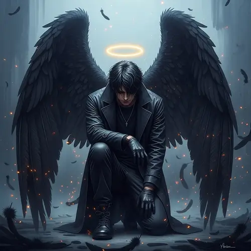 Dark Angel Digital Painting - 4K Wallpaper