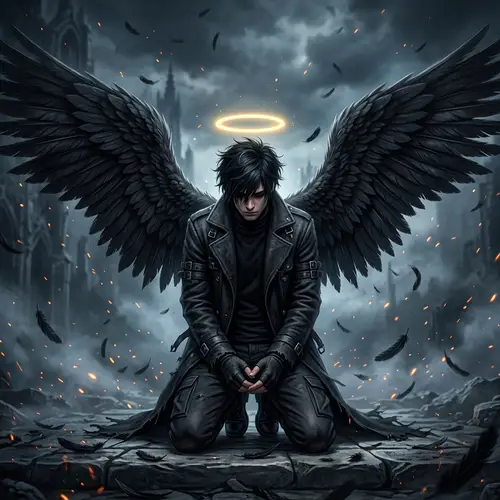 Dark Angel Digital Painting - 4K Wallpaper