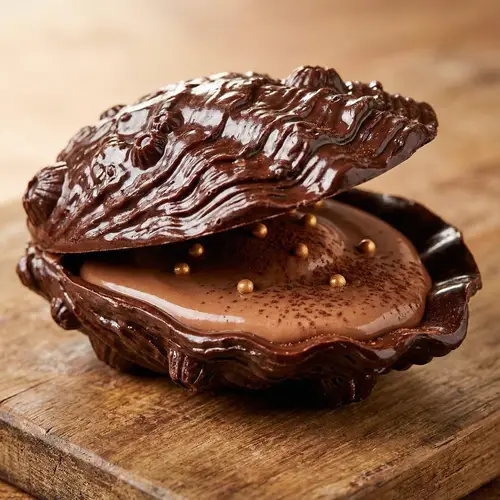 Exquisite Chocolate Oyster | Artisanal Confectionery Masterpiece