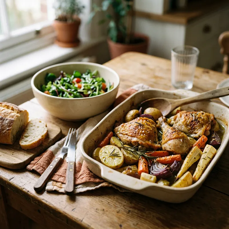 Simple Warm Color Food Visuals for Home Cooking