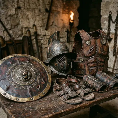 Authentic Gladiator Leather Gear | Ancient Table Treasures