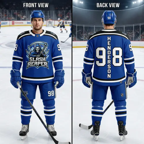 Slash Reaper Team Blue Jersey - Front & Back View