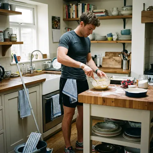 Sporty Man Cooking Delicious Dessert | Healthy Recipes