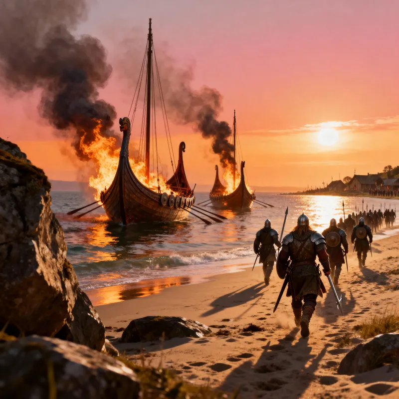 Viking Strategy: Burn the Boats for Victory