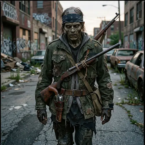 Creepy Zombie Street Style with Guns | Website Name
