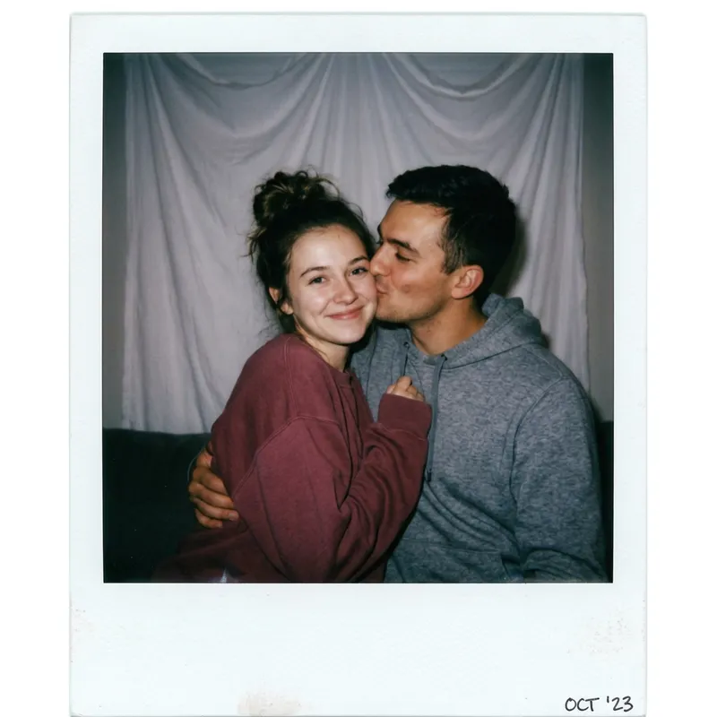 Authentic Polaroid-Style Photo of a Couple Authentic Polaroid-Style Photo of a Couple