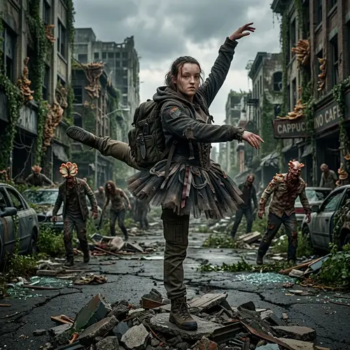 Bella Ramsey as Ballerina Cappucina in a Post-Apocalypse