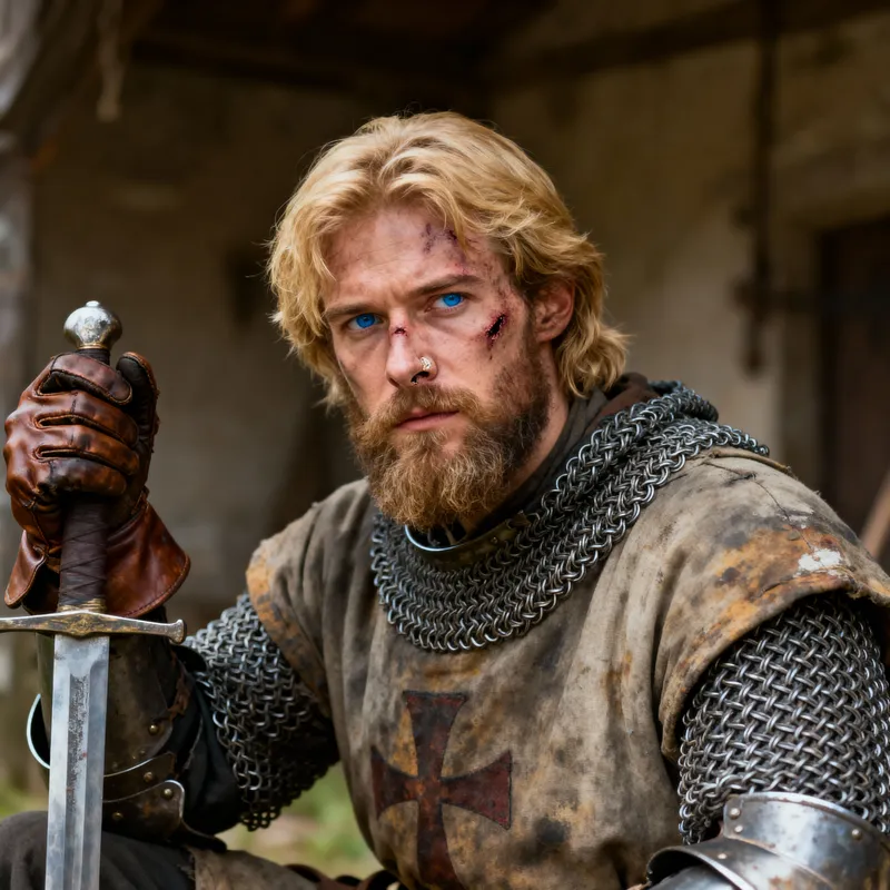 12th Century Knight Portrait - Unique Features