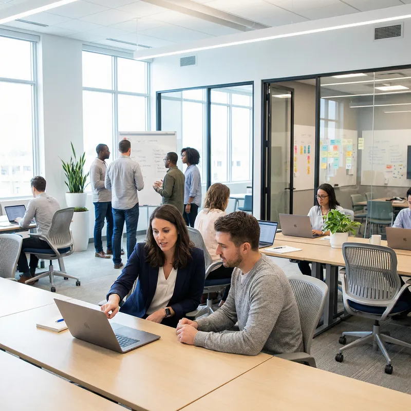 Modern Open-Space Office Collaboration