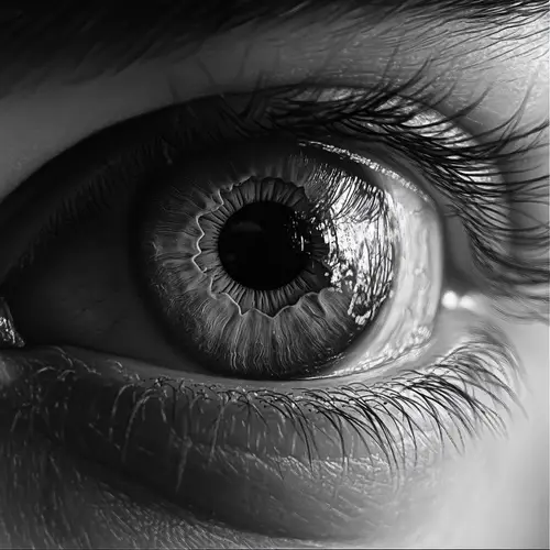 High Definition Grey Eye Pupil Enhancement