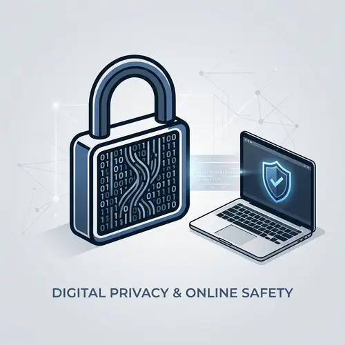 Digital Privacy & Online Safety | Minimalist Design