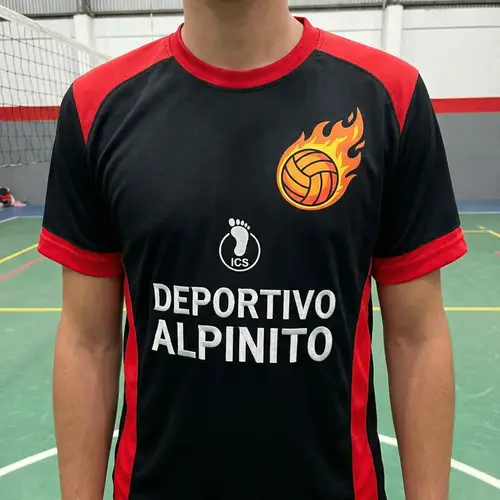 Stunning Red and Black Volleyball Shirt Design