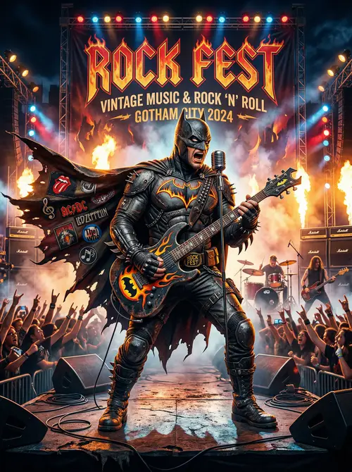 Batman Mascot for Vintage Rock Fest