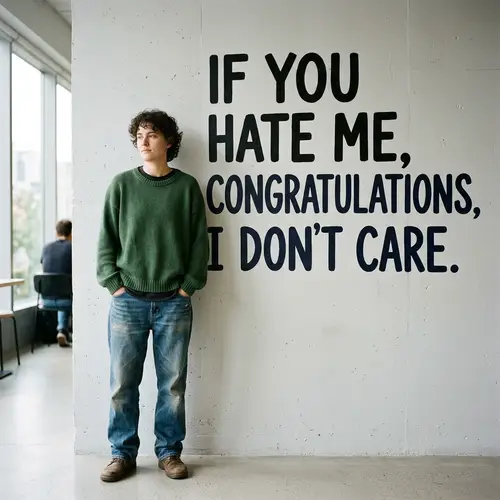 If You Hate Me, Congrats, I Don’t Care