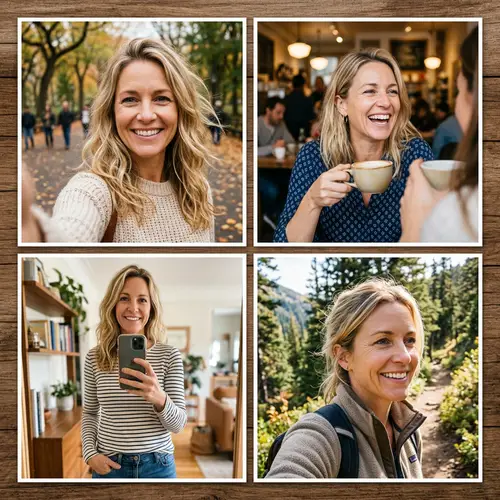 43-Year-Old Blonde Woman's Candid Selfies