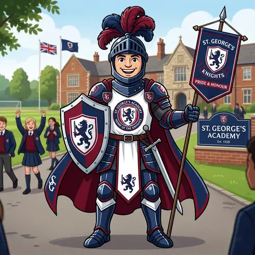 Unique Knight Mascot for British School