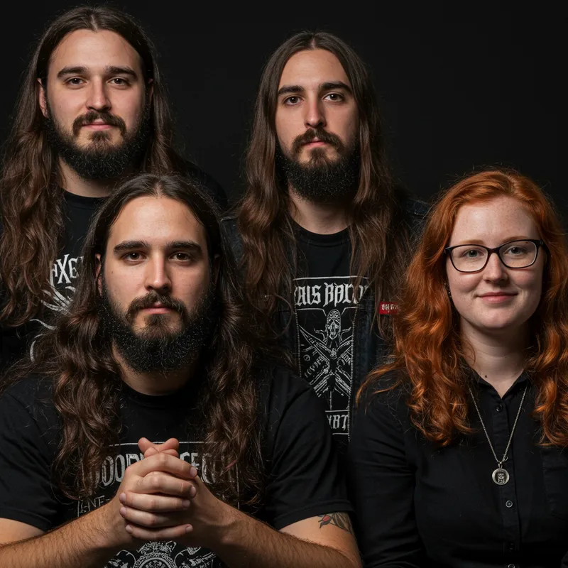 Diverse Group of Friends: Long Hair and Beards Diverse Group of Friends: Long Hair and Beards