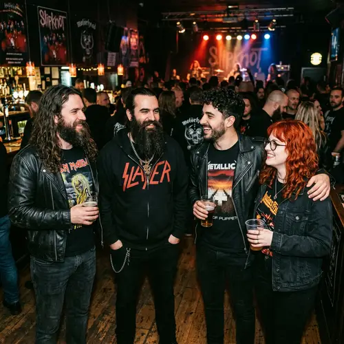 Diverse Group of Friends: Long Hair and Beards