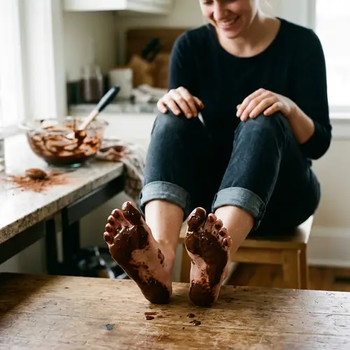 Chocolate Covered Women's Feet Photos