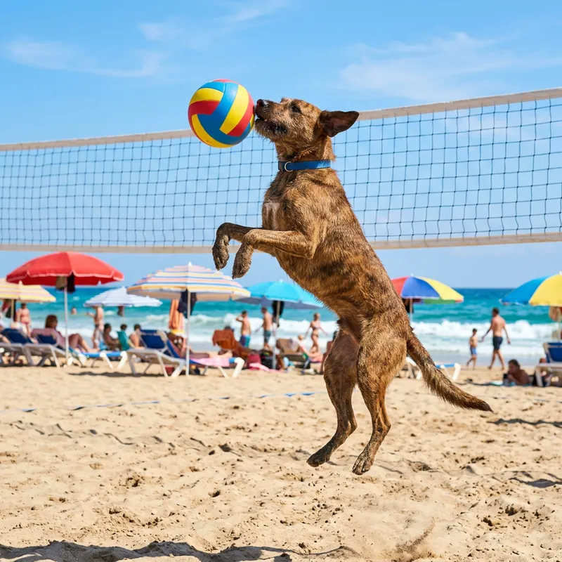 Friendly Dog Playing Beach Volleyball | Fun Pet Activity - Perro Jugando Voleibol Friendly Dog Playing Beach Volleyball | Fun Pet Activity - Perro Jugando Voleibol