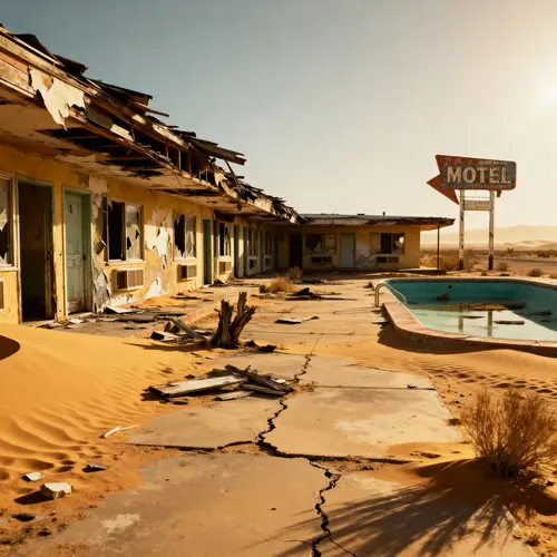 Post-Apocalyptic Motel Ruins in the Desert